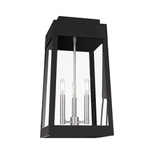 Livex Outdoor Wall Lantern 20" Three Light Satin Brass