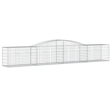 Arched Gabion Baskets 2 pcs Galvanized Iron for Outdoor Plants White Black