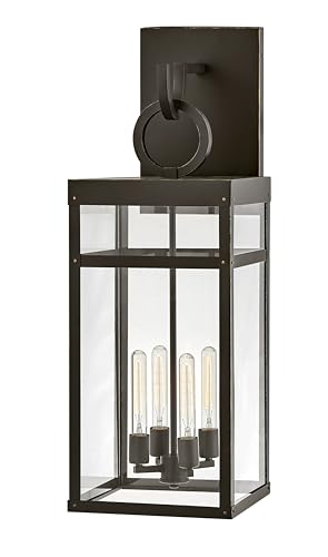 Hinkley Porter Grande Outdoor Wall Mount Lantern, Oil Rubbed Bronze