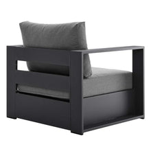 Modway Tahoe Aluminum Outdoor Patio Armchair in Gray Charcoal