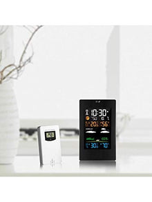 Weather Station 3 Channel Color Screen Weather Clock Indoor and Outdoor Temperature and Humidity Thermometer