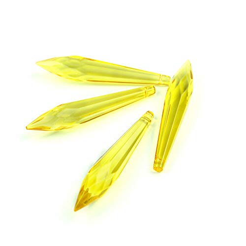 Chandelier Crystal Prisms Pendants Topaz Chandelier Glass Crystals Prisms Parts Icicle Hanging Pendants Suncatcher Wedding Decoration Crystals Lighting Lamp Replacement Parts ( Color : 76mm , Size : 2