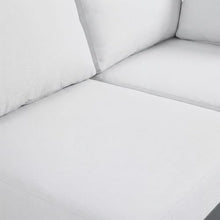 Outdoor Escape White Fabric Outdoor Patio Modular Sectional, Weather-Resistant Material, Contemporary Design, Comfortable Seat with 17-Inch Back Height
