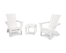 POLYWOOD Quattro 3-Piece Adirondack Chair Set with Side Table