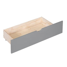 KTATK Twin Over Twin Bunk Bed with Storage Drawers and Cabinet Gray