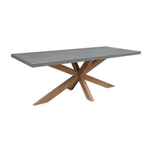 Outdoor Teak Patio Dining Table with Polystone Top