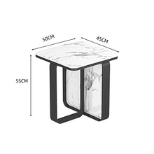 NRFJFOP Small Coffee Table Rock Slab Sofa Side Living Room Corner high-end Balcony Bedside Sideboard