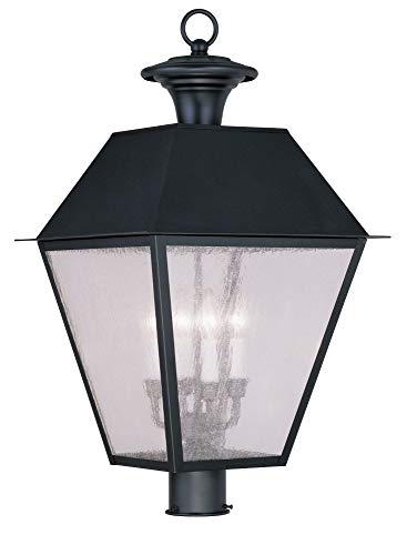 Livex Mansfield 4-Light Outdoor Post Head Black