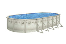 Brazil Oval Above Ground Swimming Pool Premium Package 18' x 33' x 52" White