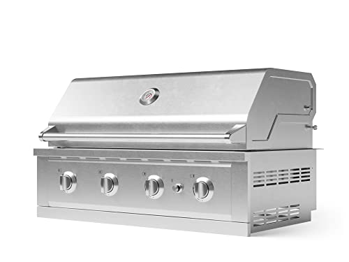 NewAge Products 40" Performance Series Gas Grill, 4-Burner, 48,000 BTU, Natural Gas, 304 Stainless Steel, Built-In Outdoor Kitchen BBQ Grill