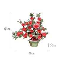 YXIANG56Q Fake Plants Artificial Bonsai Tree - Peony Flower Jade Indoor Plant Decoration Bonsai Tree