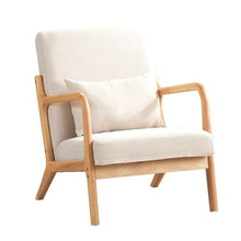 OUTIFUOSSR Modern Simple Solid Wood Fabric Sofa Chair Balcony Leisure Hotel Dining Living Room Home Decoration Стулья كراسي