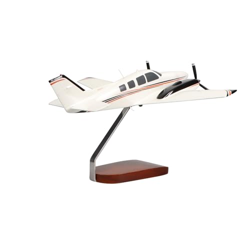High Flying Models Beechcraft Baron G58 Large Mahogany Sculpture Multicolor