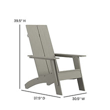 Taylor & Logan Brady Dual Slat Poly Resin Adirondack Chair in Gray, Set of 4