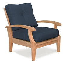 Cayman Solid Teak Patio Deep Seating Club Chair Group 4.0 (Navy)