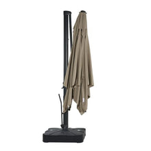 OROTLECT 10x13ft 360°Rotation Square Cantilever Patio Umbrella with Base & Bluetooth Audio Ambient Light