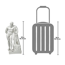 Design Toscano Farnese Hercules Greek Hero, Man of Strength Indoor/Outdoor Garden Statue, 30 inches tall, Cast Stone Resin, Antique Stone Finish