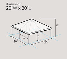 Party Tents Direct 20' x 20' Weekender Frame Canopy with White Cover