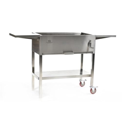 IG Charcoal BBQ IG693247 Stainless Steel Barbeque Grill Silver