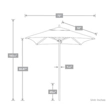 OROTLECT 72'' Market Umbrella