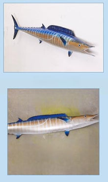 FENGSHUI-CAISHEN 53" Angelfish Replica Wall Mount Decor Blue