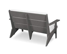 POLYWOOD® Riviera Modern Lounge Loveseat in Slate Grey/Natural
