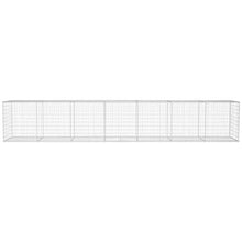Festnight Gabion Wall Basket with Cover Outdoor Decoration 19.7" x 1.6" x 3.3" 11