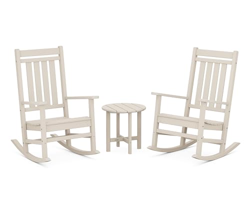 Polywood Estate 3-Piece Rocking Chair Set Sand