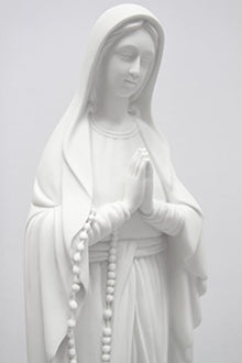 Vittoria Collection 32 Inch Our Lady of Lourdes Mother Virgin Mary Statue Sculpture Figurine Made in Italy Indoor Outdoor Garden Grotto