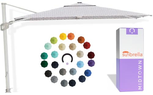 Midtown Umbrellas Supreme - 10 x 10 Ft Cantilever Umbrella with LED Lights
