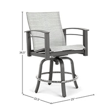 Winston Stanford Sling Swivel Balcony Stool Gray Screen
