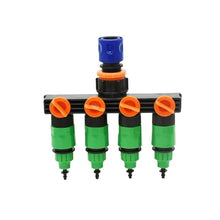 Kondari Hoses Connector 4/7 8/11 Hose Garden Faucet Diverter 4 Way Faucet Diverter Hose 1/4 or 3/8 Hose Accessories Pipe Connector Irrigation 1 Set(B)