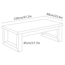 JKSVTF 47-inch Rectangular Japanese Style Outdoor Large Side Table Notebook Stand for Sofa Couch Floor Coffee Table Accent Furniture for Sitting On The Floor,-120cm/47.2in