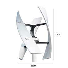 HUIZHITENGDA 2000W No Noise Vertical Axis Wind Turbine Generator Kit,12V 24V 48V with MPPT Controller Magnetic Levitation Wind Turbine for Homes Energy Supplementation(White),12v