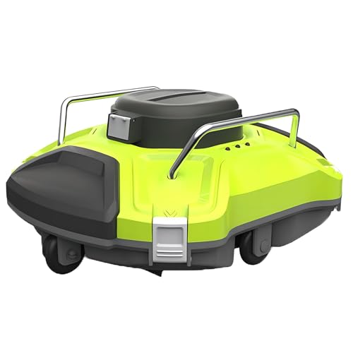 Automatic Robotic Pool Cleaner with Dual Suction & Brushes – 180 Min Runtime, 100 m² Coverage, 200µm Filter, Auto Docking & Wall-Climbing (Green)
