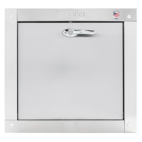 Universal ADA Compliant Stainless Steel Trash Chute Door - Bottom Hinged, 18"(H) X 18"(W), Self Closing, Fire Rated & UL Approved by Oswald Supply