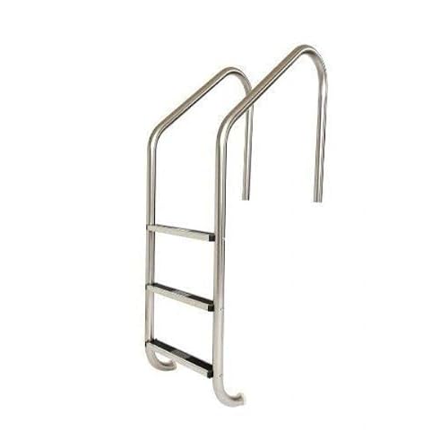 Global Pool Products LAD100 0.049 in. 3 Step Ladder with Plastic Threads Deck Equipment