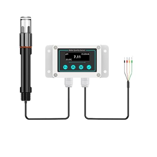 SKESTORE PH Sensor Industrial Water Quality Turbidity Tester, ORP Electrode EC Transmitter PH Meter(PH 4-20MA)