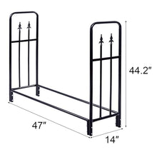 DJVHSRI Heavy Duty Steel Firewood Rack for Indoor & Outdoor Use, Large Capacity Log Storage Organizer for Fireplace & Patio,
