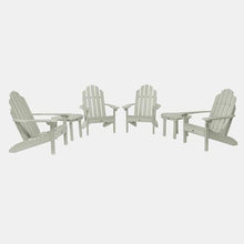 Highwood Classic Westport 6pc Set - 4 Adirondack Chairs & 2 Side Tables Eucalyptus