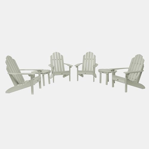 Highwood Classic Westport 6pc Set - 4 Adirondack Chairs & 2 Side Tables Eucalyptus