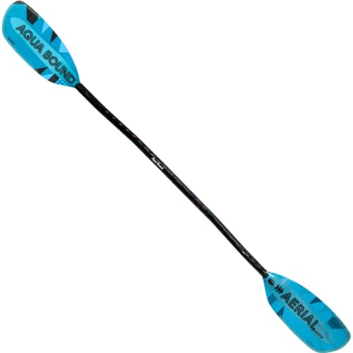 AQUA BOUND Aerial Minor Fiberglass Bent Shaft 1-Piece Kayak Paddle Blue
