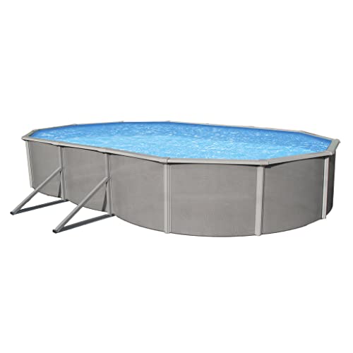 Blue Wave Bluewave Belize Oval Steel Wall Above Ground Pool W/ 6-in Top Rail Standard