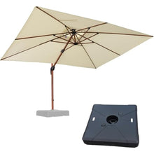 OROTLECT 9FT x 12FT Patio Umbrella Outdoor Rectangular Cantilever Umbrella With Base,Cream