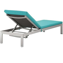 Pemberly Row Patio Chaise Lounge Set of 4 Turquoise