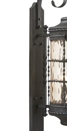 The Great Outdoors 8883-A39 Mallorca Outdoor Wall Mount, 5-Light, 300 Total Watts, 12.5-in H x 41.25-in W, Spanish Iron