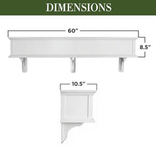 Good Directions 60 Inch Long Hudson Window Box Planter, Maintenance Free Cellular PVC, Outdoor Flower Box for Windows, Porch & Deck