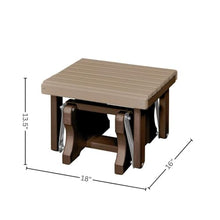 Outdoor Escape Brown Gliding Ottoman with Tudor Base, Heavy-Duty HDPE Footrest, Stainless Steel Hardware, All-Weather