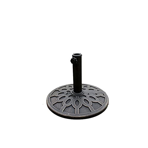 SDdPulse Round Outdoor Umbrella Base,9kg Heavy Duty Thick Resin Base,Suitable for 2.4-3.2m Parasols,Adjustable Aperture 3.8-4.2cm (Black)