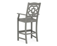 Martha Stewart by POLYWOOD® Chinoiserie 5-Piece Bar Set with Trestle Legs in Slate Grey